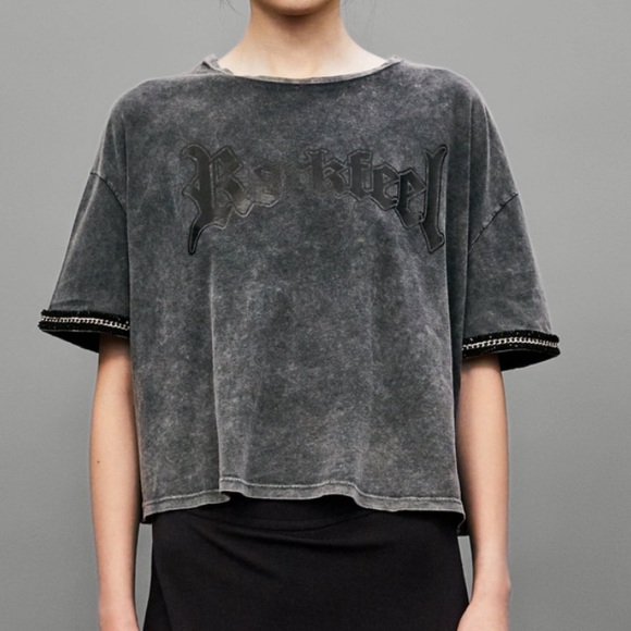 Zara Chain Detail Graphic T-shirt NWT - Picture 2 of 6